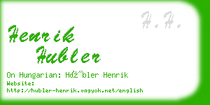 henrik hubler business card
